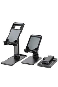 Portatif Ayarlanabilir Katlanır Telefon ve Tablet Masaüstü Standı Tutucu ürün fotoğrafı