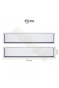 Paslanmaz Krom Metal Plakalık 52.7cm X 11.5cm 2 Adet ürün fotoğrafı