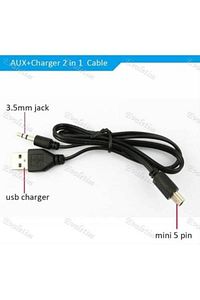 Mp3 Mp4 Müzik Kutusu Usb Şarj Ve 3.5mm Aux Kablosu 5127 To 5 Pin Mini Çevirici Dönüştürücü Adaptör ürün fotoğrafı