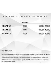 Renault R9, R11, R21 Için Su Fıskiye Memesi Hortum Seti ürün fotoğrafı