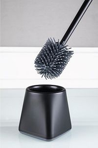 Silikon Wc Tuvalet Banyo Fırçası Klozet Fırçası Siyah Kare - M2 ürün fotoğrafı