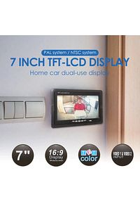 7 Inc Hd Araç Içi Monitör Park Kamerası Hediyeli Mesafe Çizgili 2 Kanal Girişli ürün fotoğrafı