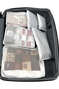 Bavul Organizer Çizgili 6lı Set ürün fotoğrafı