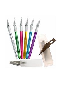 Design Knife Tasarım Hobi Neşter Kretuar Bıçağı 5 + 20 Uç Yedekli ürün fotoğrafı