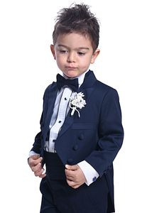 Lacivert Çocuk Smokin Frak ürün fotoğrafı