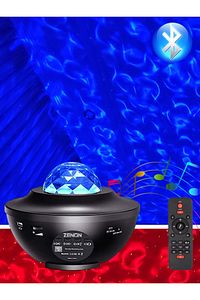 Starry Projektör Hoparlör Gece Lambası Siyah ürün fotoğrafı