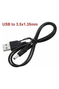 Usb Radyo Şarj Kablosu 3.5*1.35mm / Usb To 3.5x1.35mm Pc Tablet Siyah ürün fotoğrafı