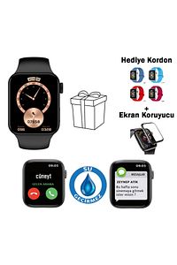 Watch 7 Pro Max Smartwatch Yeni Kasa Çift Tuş Aktif Konuşma Özellikli Türkçe Siyah Akıllı Saat ürün fotoğrafı
