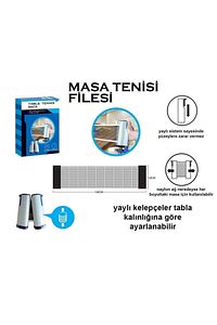 Masa Üstü Tenis File Seti Portatif Ayarlanabilir Bütün Masalar Ile Uyumlu ürün fotoğrafı