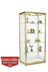 Cam Vitrin Spotlu Kilitli Kurulu Ürün ürün fotoğrafı