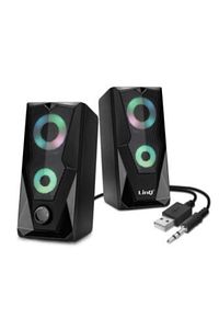 Rgb Led Işıklı Usb Kablolu Bilgisayar Hoparlör Ses Sistemi ürün fotoğrafı