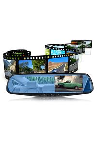 Araç Içi Park Kameralı Kayıt Kamerası 1080p Hddikiz Aynalı 4.3 Inc Ekran ürün fotoğrafı