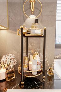 Banyo Düzenleyici Çok Amaçlı Makyaj Takı Organizeri Banyo Mutfak Dolabı Servis Sunum Standı ürün fotoğrafı