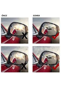 Yağmur Tutmaz Kaydırıcı Film Araç Dış Dikiz Aynası Kolay Görüş Buğu Önleyici (2 Adet) ürün fotoğrafı