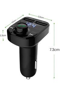 Tüm Araçlara Uyumlu Çakmaklık Şarj Cihazı Fm Transmitter Bluetooth Araç Kiti Araba Müzik Mp3 Çalar ürün fotoğrafı