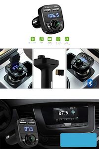 Tüm Araçlara Uyumlu Çakmaklık Şarj Cihazı Fm Transmitter Bluetooth Araç Kiti Araba Müzik Mp3 Çalar ürün fotoğrafı