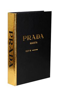 2'li Siyah Gold Prada-hermes Dekoratif Kitap Kutu ürün fotoğrafı