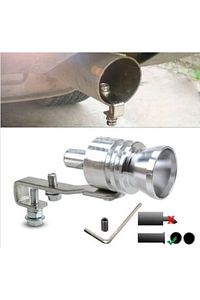 Üniversal Egzoz Islık Aparatı Egzoz Ucu Turbo Sesi Large 29 Mm Krom ürün fotoğrafı