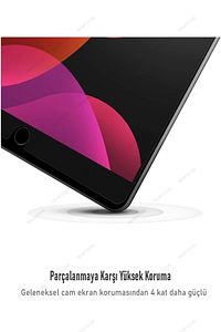 IPad 8. ve 9. Nesil 10.2 Inç Nano Kırılmaz Ekran Koruyucu Kırılmaz Şeffaf Cam Koruyucu Tam Uyumlu ürün fotoğrafı