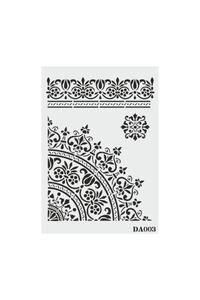 Stencil Tasarım Da003 Mandala Desen - Dekoratif Duvar Ve Eşya Boyama Şablonları 21x30 Cm ürün fotoğrafı