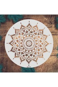 Stencil Tasarım Ma117 Mandala - Dekoratif Duvar Ve Eşya Boyama Şablonları 30x30 Cm ürün fotoğrafı