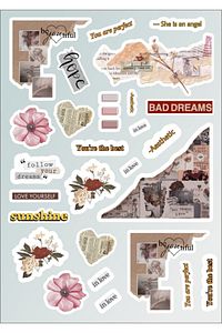124 Adet Elite Sticker Paketi - Ajanda - Planner - Bullet Journal Için Uygun ürün fotoğrafı