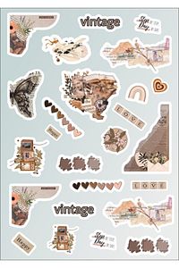 124 Adet Elite Sticker Paketi - Ajanda - Planner - Bullet Journal Için Uygun ürün fotoğrafı