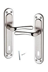 Kumru Oda Kapı Kolu (ön-arka Çiftli Takım) Nikel Saten - Sağ - Kapı Kolu - Garantisiz - Metal ürün fotoğrafı