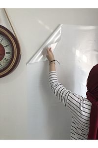 2 Tane 60x100 Beyaz Statik Akıllı Kağıt Yazı Tahtası Duvar,cama, Tahtaya Uygulanır Yapışkansız ürün fotoğrafı