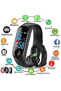 M3 Akıllı Bileklik I12 Siyah Bluetooth Kulaklık Ios Android Uyumlu Set ürün fotoğrafı
