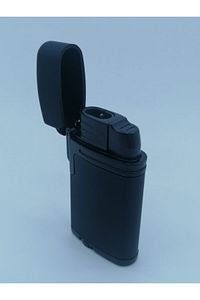 Siyah Turbo Rezidanslı Metal Çakmak ürün fotoğrafı