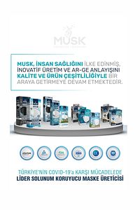 Musk N95 Maske 5 Renk Bir Arada 50 Adet ürün fotoğrafı
