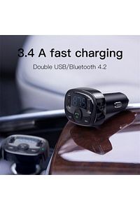 Araç Kiti Fm Verici Bluetooth 2x Usb Mp3 Çal Konuş 3.4a ürün fotoğrafı