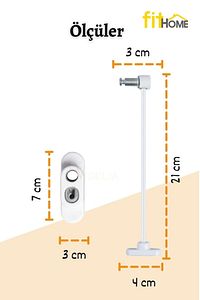 Çelik Halatlı Cam Kilidi Pvc Pimapen Anahtarlı Hırsız Kilidi Bebek Çocuk Emniyet Kilidi ürün fotoğrafı