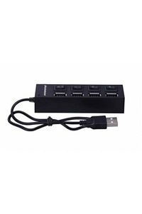 4 Port Usb Çoklayıcı 2.0 Hub Switch Çevirici Çoğaltıcı Işıklı Anahtarlı Dönüştürücü Çoklu Adaptör ürün fotoğrafı