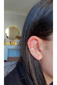 Toplu Altın Yarım Halka Piercing ürün fotoğrafı