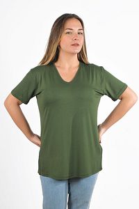 Kadın V Yaka Büyük Beden T-shirt Cty-cnd-01 ürün fotoğrafı
