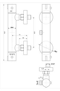 Termostatik Banyo Duş Bataryası Ktb102 ürün fotoğrafı