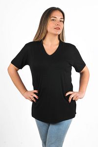 Kadın V Yaka Büyük Beden T-shirt Cty-cnd-01 ürün fotoğrafı