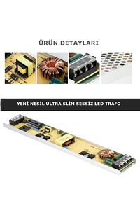 Ultra Slim Sessiz Şerit Led Trafosu Metal Kasa 12v 5 Amper Led Trafo Adaptör ürün fotoğrafı