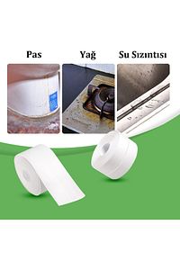 Sızdırmazlık Bandı Banyo Mutfak Lavabo Küvet Duş Teknesi Su Geçirmez Kenar Bant (320 Cm) ürün fotoğrafı