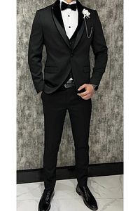 Damatlık Takım Elbise Smokin Slim Fit ürün fotoğrafı