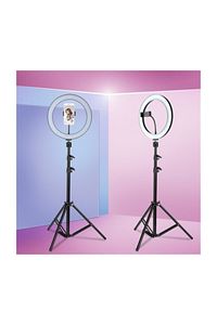 Rıng Fıll Lıght Led Selfie Halka Işık 24w 5500k Tripod Akıllı Telefon Makyaj ürün fotoğrafı