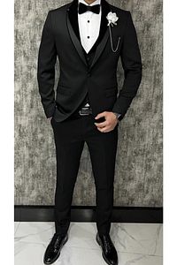 Damatlık Takım Elbise Smokin Slim Fit ürün fotoğrafı
