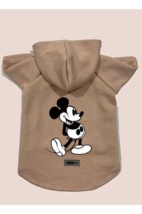 Kapişonlu Sweatshirt Köpek Ve Kedi Kıyafeti   Pudra Mickey Mouse ürün fotoğrafı