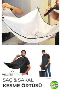 Traş Önlüğü Saç Sakal Kesme Seyahat Boy Traş Önlüğü Tıraş Örtüsü Berber Önlük ürün fotoğrafı