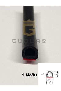 Bantlı D Fitil - Bantlı Kapı Fitili - 1 Nolu Fitil 1 Metre (10MM X 12MM) ürün fotoğrafı