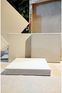 40x40cm 1 Adet Arkadan Zımbalı Kare Pamuklu Tuval Astarlı Tüm Boyalar Uygun Yüksek Kaliteli Boyama ürün fotoğrafı