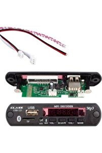 Class Bluetoothlu Araç Oto Teyp Aux Usb Sd Mikrofonlu Dönüştürücü Çevirici Mp3 Modülü Board Karttır ürün fotoğrafı