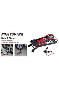 Oto Araç Lastik Pompası Ayak Hava Pompası Top Lastik Hava Şişirme Bisiklet Motosiklet Lastik Şişirme ürün fotoğrafı